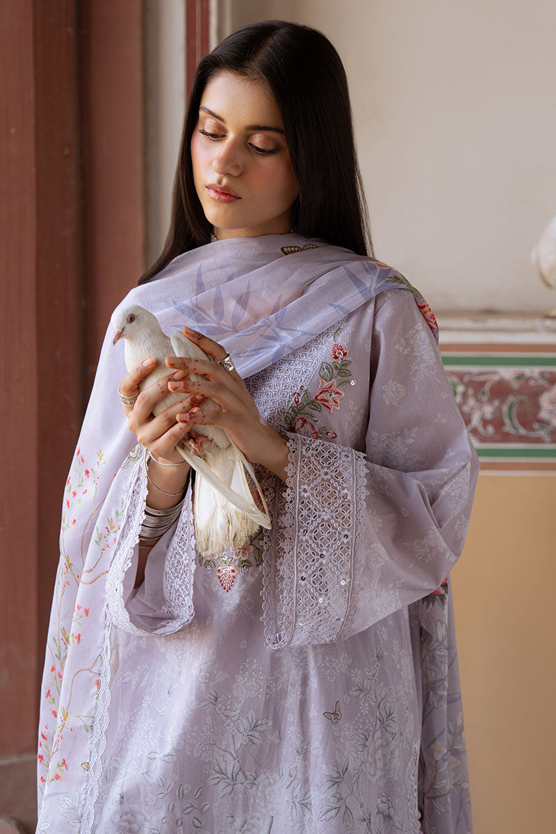 Cross Stitch | Eid Lawn Edit 25 | VIOLET POSY -  Cross Stitch Ladies Clothes - Original Designer Dress - House of Maryam