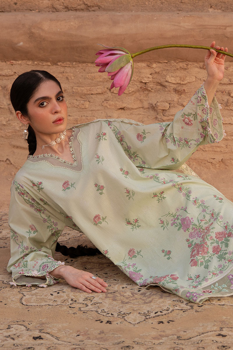 Cross Stitch | Eid Lawn Edit 25 | CITRINE AURA -  Cross Stitch Ladies Clothes - Original Designer Dress - House of Maryam