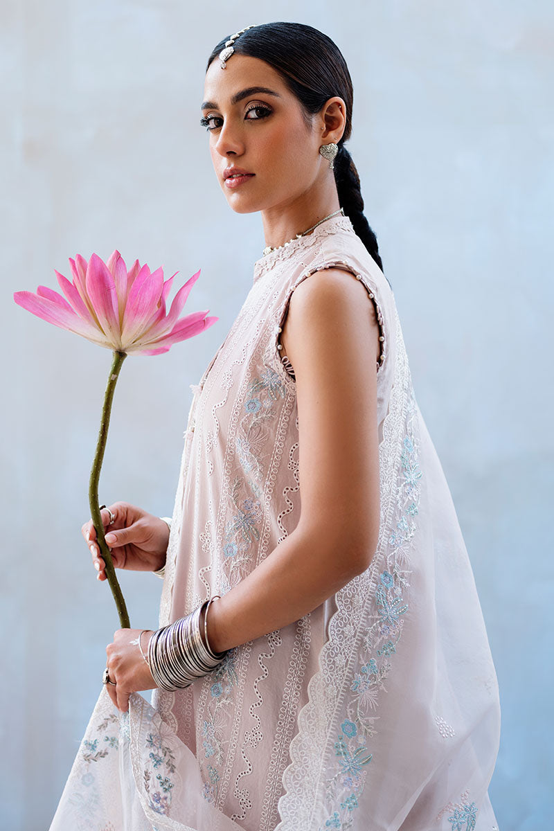 Cross Stitch | Eid Lawn Edit 25 | HUSHED MAUVE -  Cross Stitch Ladies Clothes - Original Designer Dress - House of Maryam