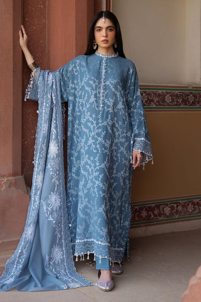 Cross Stitch | Eid Lawn Edit 25 | SILVER MIST -  Cross Stitch Ladies Clothes - Original Designer Dress - House of Maryam