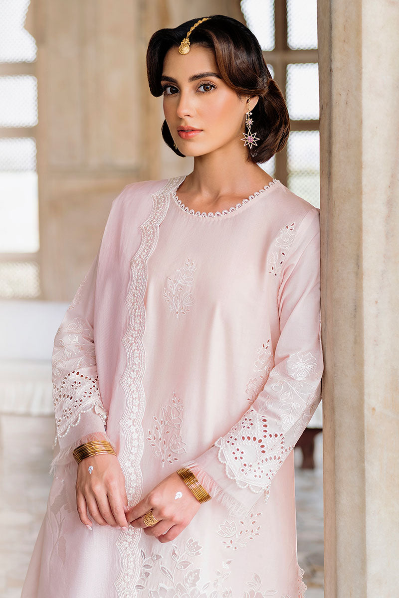 Cross Stitch | Eid Lawn Edit 25 | PEACH BLUSH -  Cross Stitch Ladies Clothes - Original Designer Dress - House of Maryam