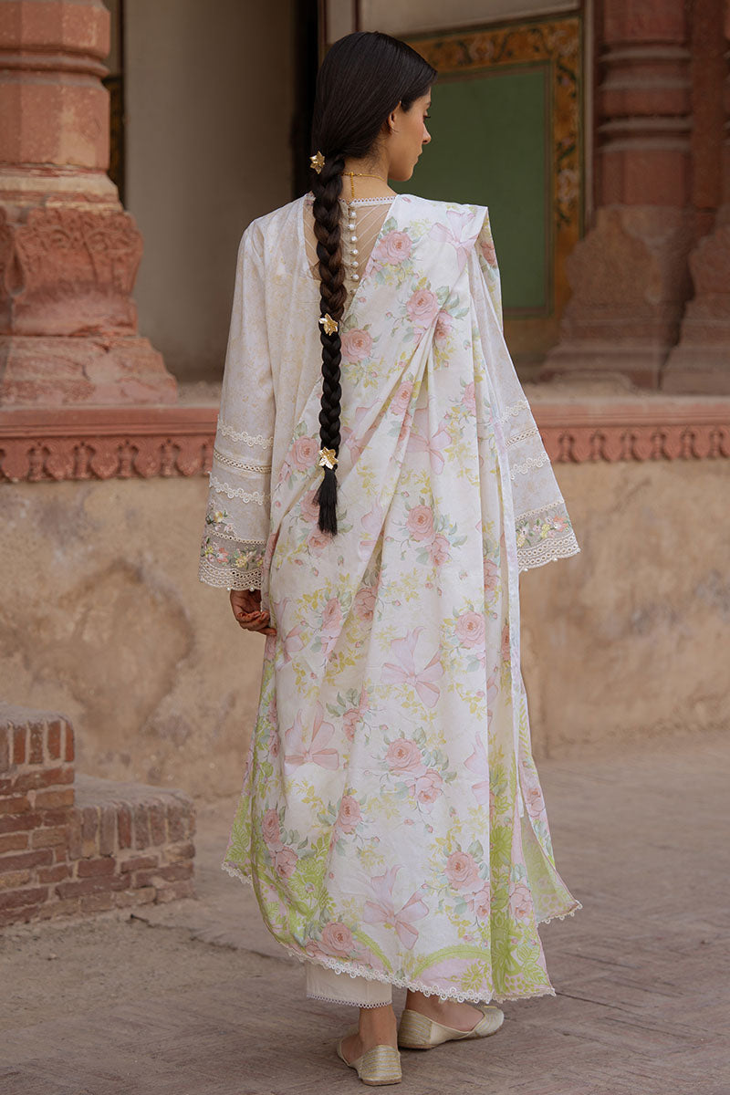 Cross Stitch | Eid Lawn Edit 25 | FLORAL GARLAND -  Cross Stitch Ladies Clothes - Original Designer Dress - House of Maryam