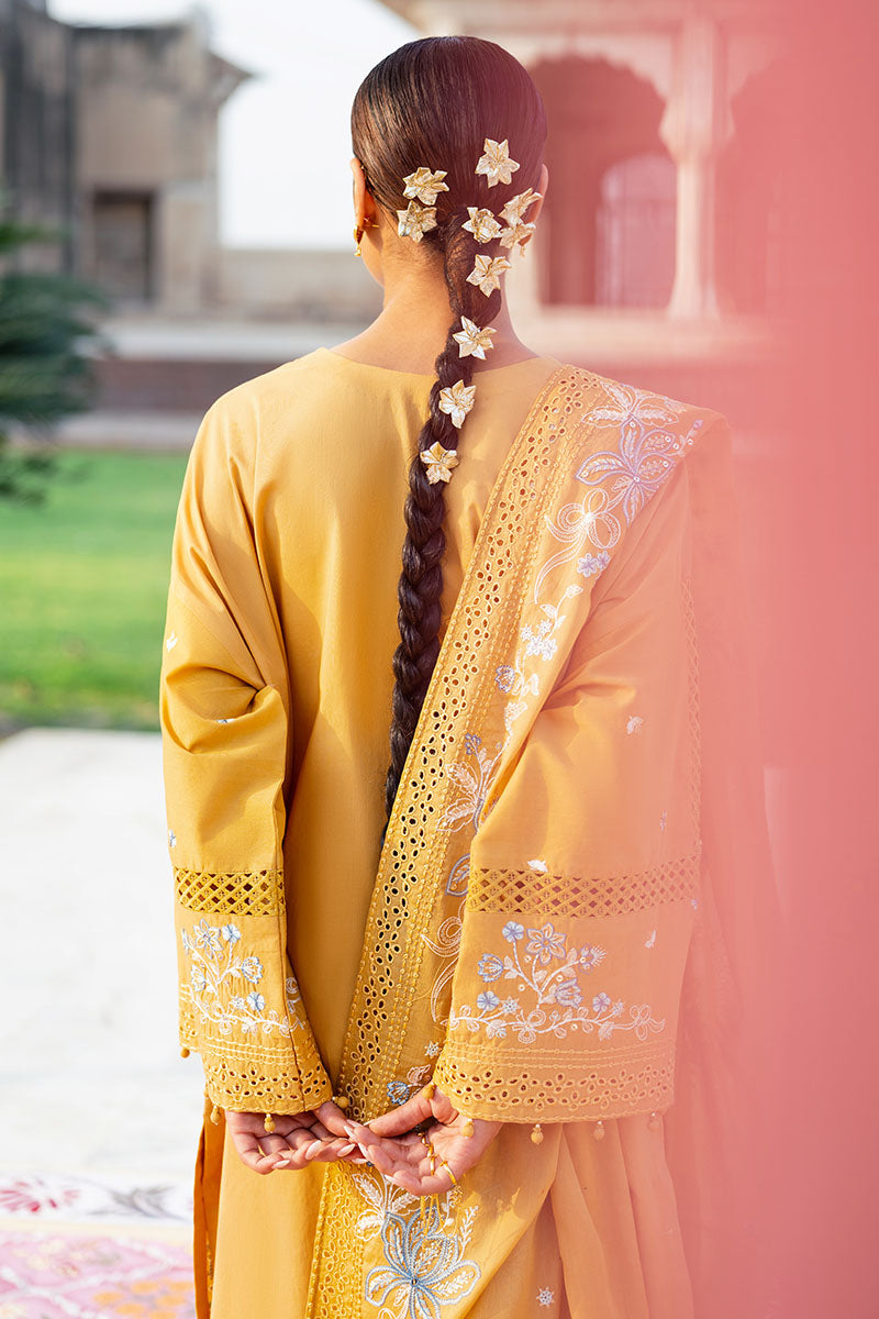 Cross Stitch | Eid Lawn Edit 25 | MUSTARD MIRAGE -  Cross Stitch Ladies Clothes - Original Designer Dress - House of Maryam