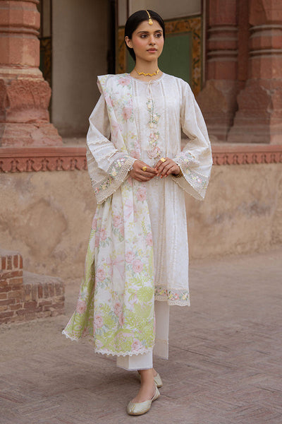 Cross Stitch | Eid Lawn Edit 25 | FLORAL GARLAND -  Cross Stitch Ladies Clothes - Original Designer Dress - House of Maryam