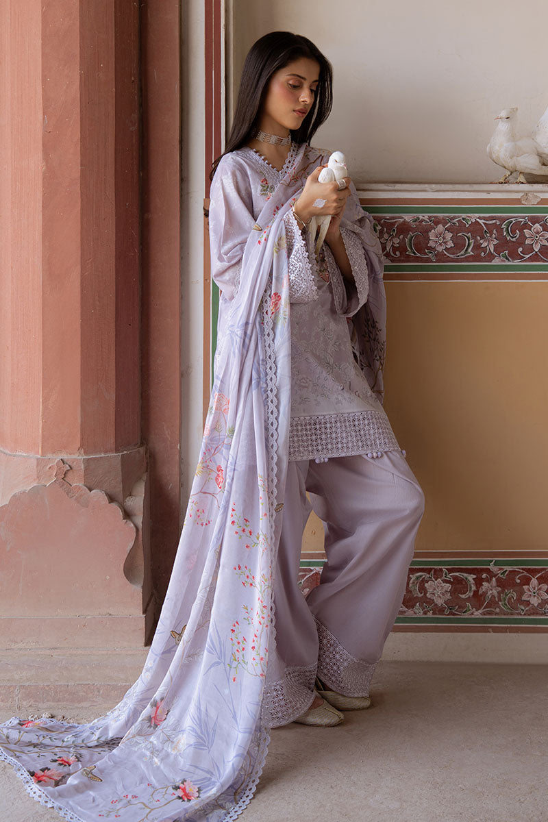 Cross Stitch | Eid Lawn Edit 25 | VIOLET POSY -  Cross Stitch Ladies Clothes - Original Designer Dress - House of Maryam