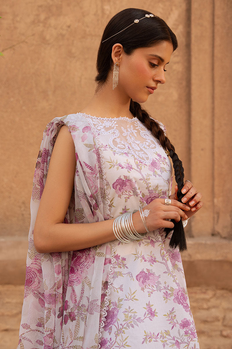 Cross Stitch | Eid Lawn Edit 25 | LILAC HINT -  Cross Stitch Ladies Clothes - Original Designer Dress - House of Maryam