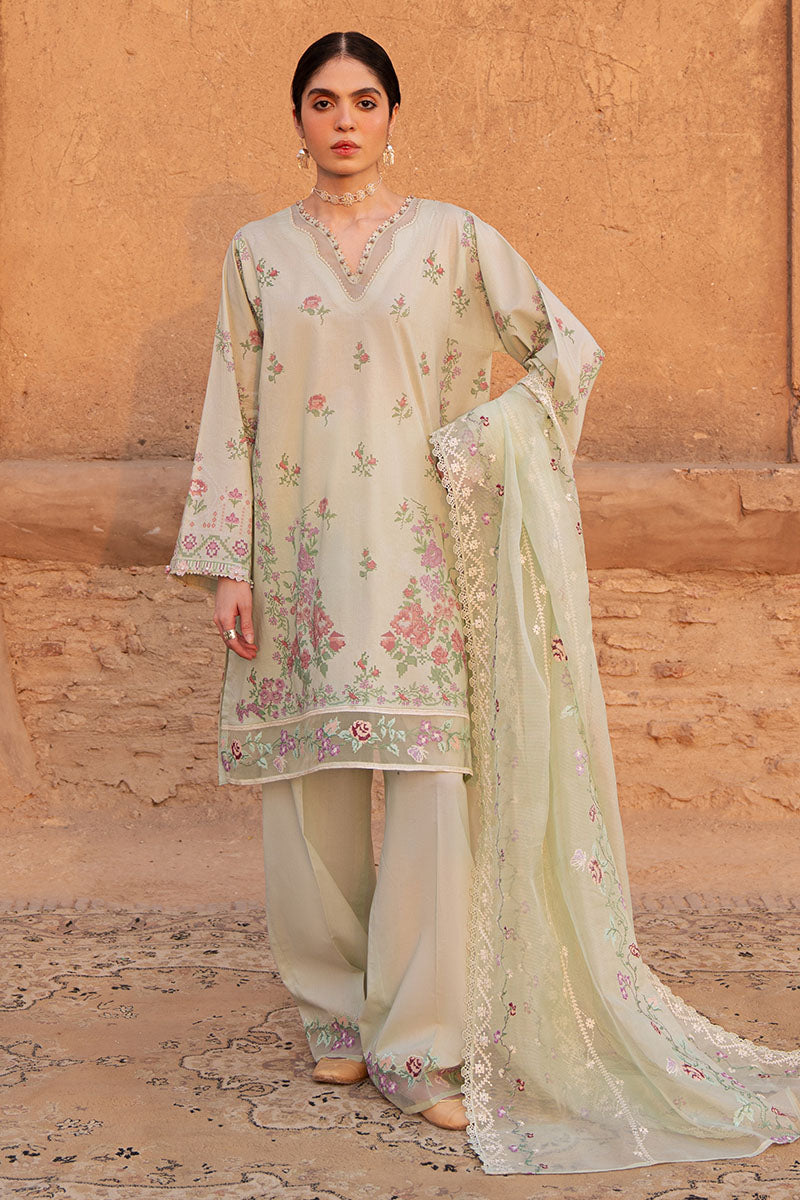 Cross Stitch | Eid Lawn Edit 25 | CITRINE AURA -  Cross Stitch Ladies Clothes - Original Designer Dress - House of Maryam