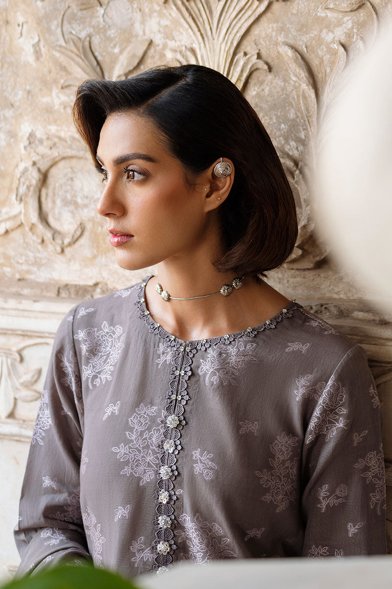 Cross Stitch | Eid Lawn Edit 25 | DESERT TAUPE -  Cross Stitch Ladies Clothes - Original Designer Dress - House of Maryam