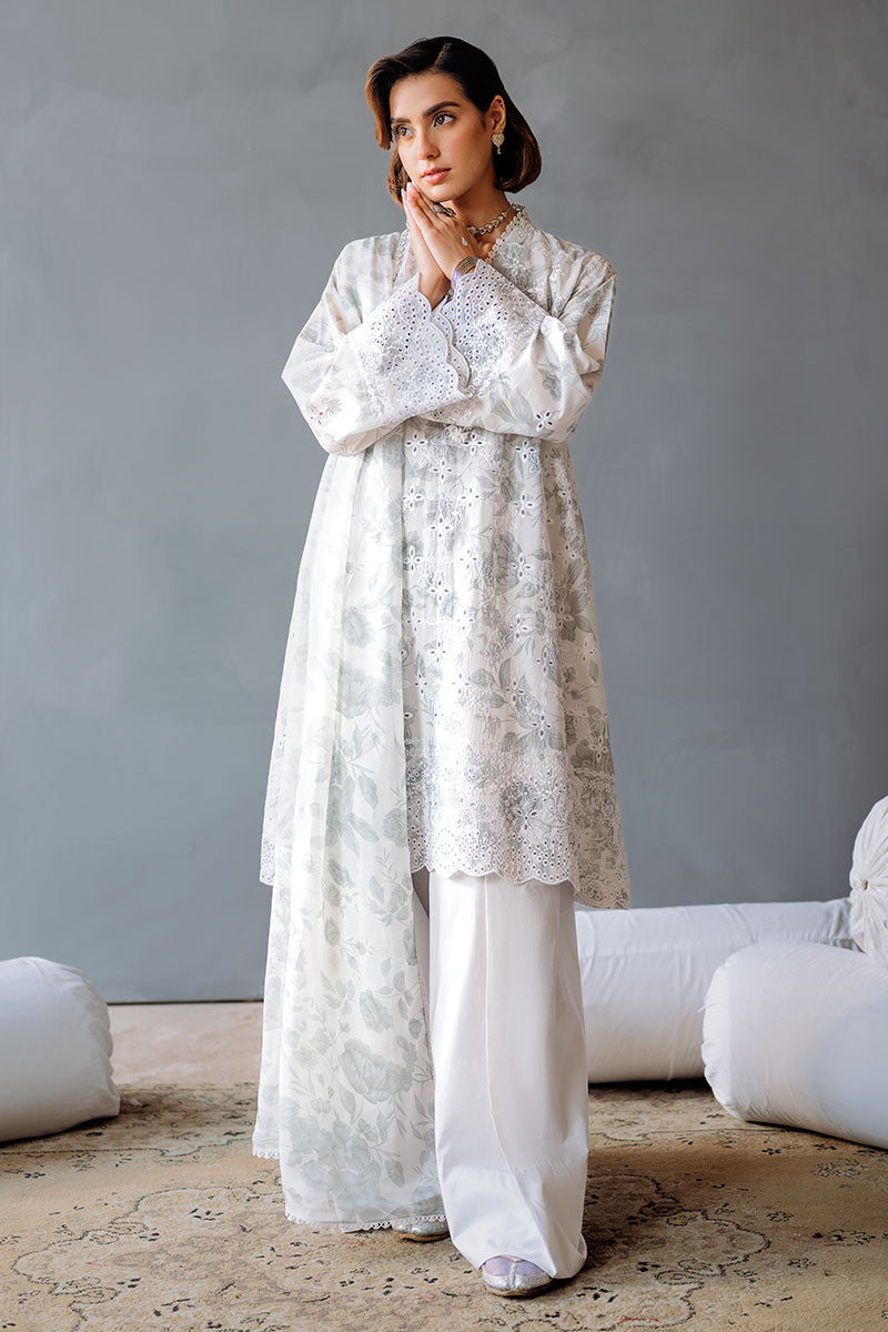 Cross Stitch | Eid Lawn Edit 25 | MESH BLOOM -  Cross Stitch Ladies Clothes - Original Designer Dress - House of Maryam