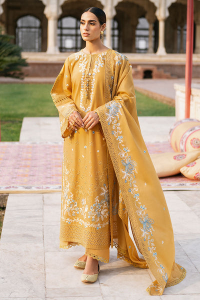 Cross Stitch | Eid Lawn Edit 25 | MUSTARD MIRAGE -  Cross Stitch Ladies Clothes - Original Designer Dress - House of Maryam