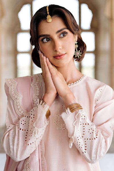 Cross Stitch | Eid Lawn Edit 25 | PEACH BLUSH -  Cross Stitch Ladies Clothes - Original Designer Dress - House of Maryam