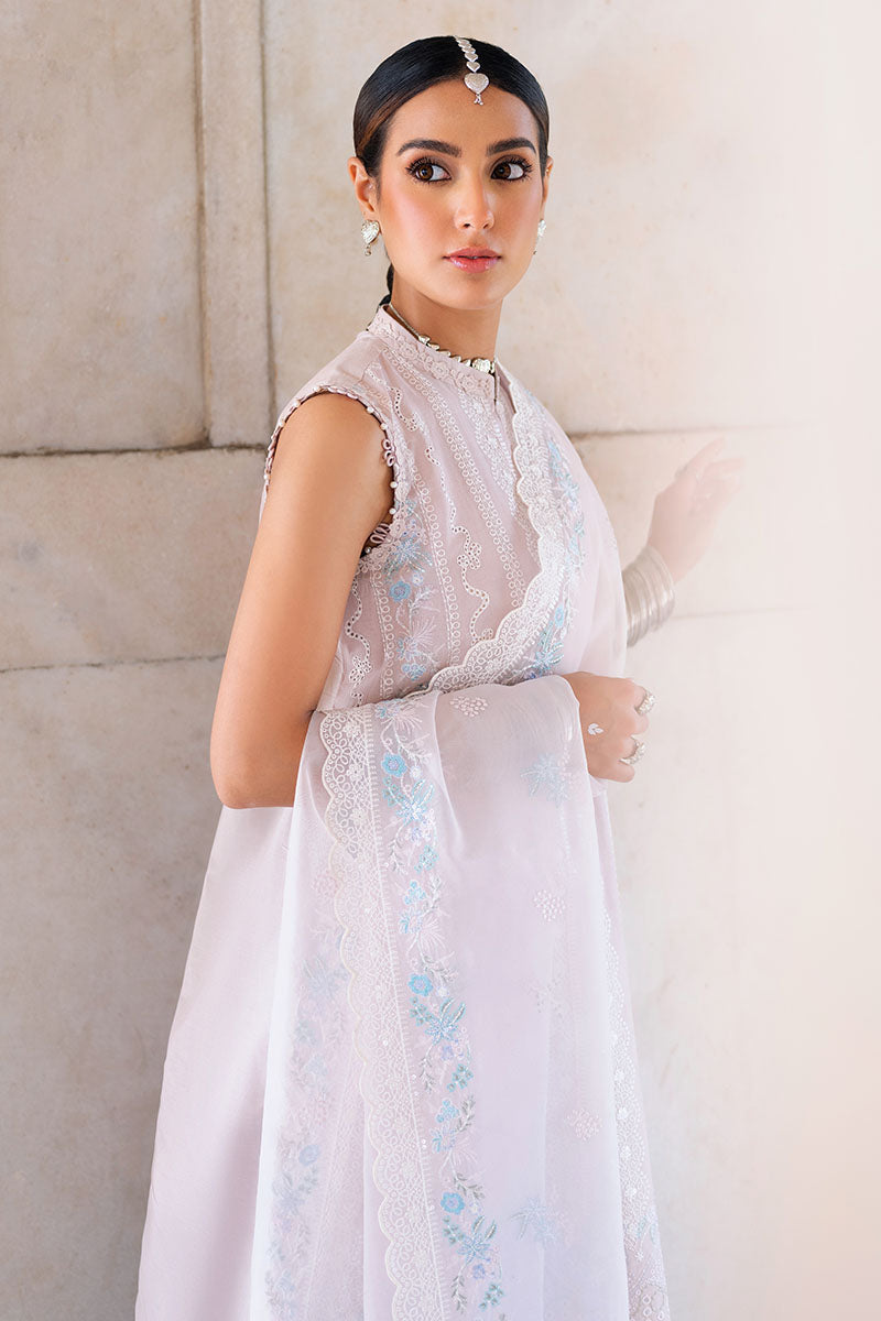 Cross Stitch | Eid Lawn Edit 25 | HUSHED MAUVE -  Cross Stitch Ladies Clothes - Original Designer Dress - House of Maryam