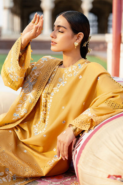 Cross Stitch | Eid Lawn Edit 25 | MUSTARD MIRAGE -  Cross Stitch Ladies Clothes - Original Designer Dress - House of Maryam
