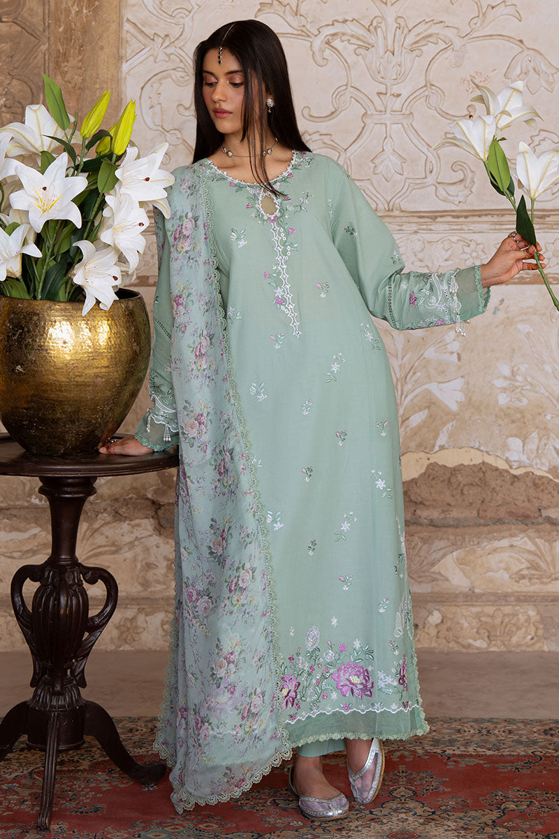 Cross Stitch | Eid Lawn Edit 25 | SAGE GRACE -  Cross Stitch Ladies Clothes - Original Designer Dress - House of Maryam