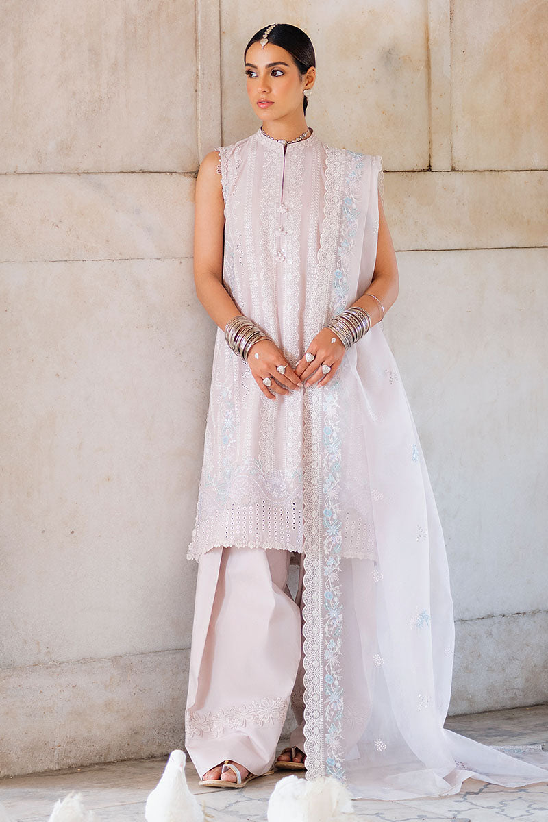 Cross Stitch | Eid Lawn Edit 25 | HUSHED MAUVE -  Cross Stitch Ladies Clothes - Original Designer Dress - House of Maryam