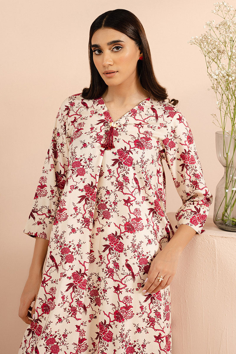 Cross Stitch | Basic Pret | Vanilla Ornate Printed Linen Shirt