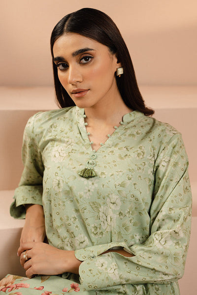 Cross Stitch | Basic Pret | Mint Frost-2 PC (Shirt & Dupatta)