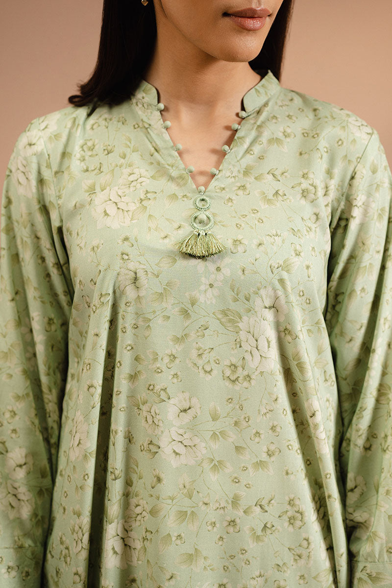 Cross Stitch | Basic Pret | Mint Frost-2 PC (Shirt & Dupatta), image 2
