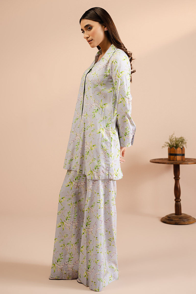 Cross Stitch | Basic Pret | Lavender Bloom-2 PC (Shirt & Trouser), image 6