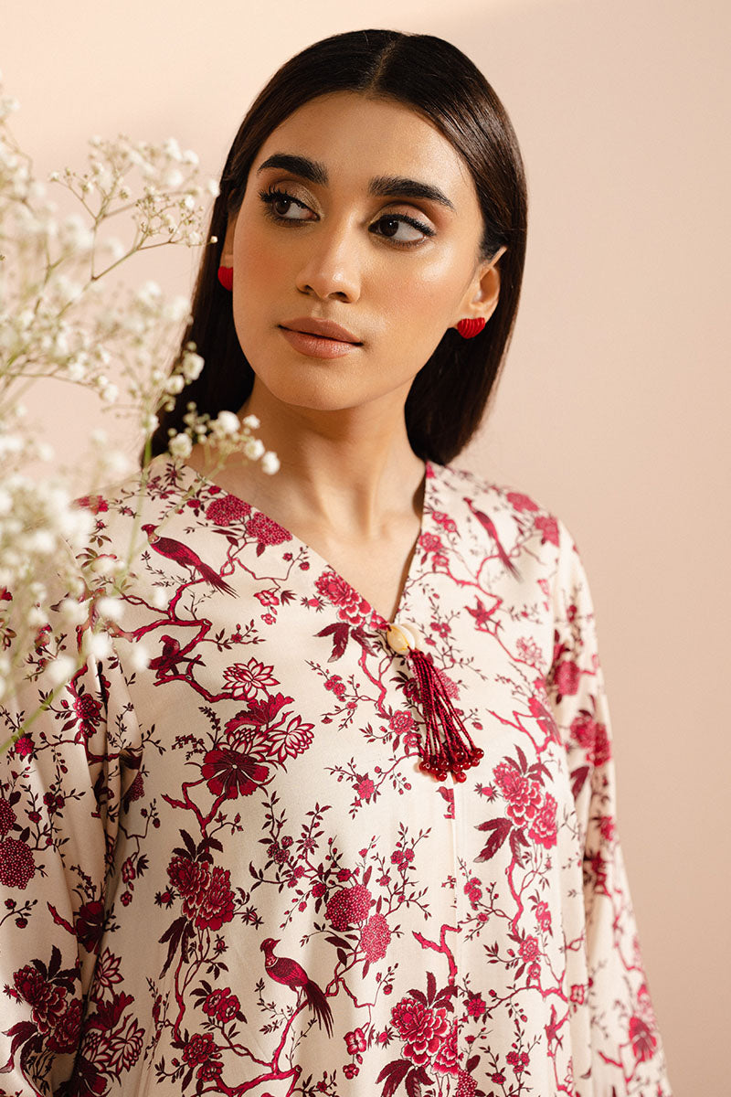 Cross Stitch | Basic Pret | Vanilla Ornate Printed Linen Shirt-5