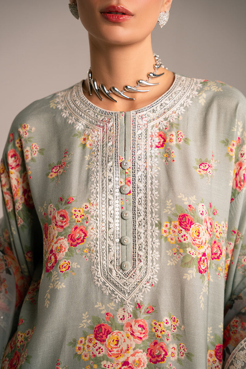 Cross Stitch | Luxury Pret | Grey Mist-3PC (Shirt, Trouser & Dupatta)