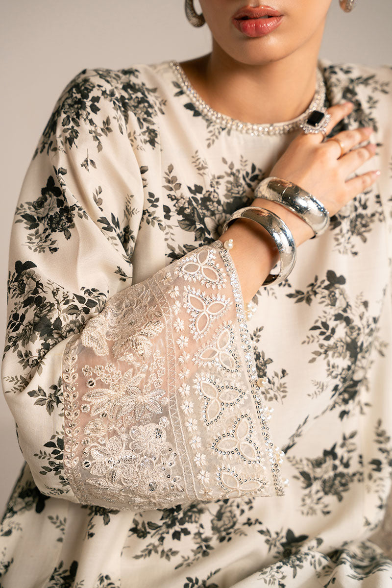 Cross Stitch | Luxury Pret | Obsidian Bloom-2PC (Shirt & Dupatta)-3