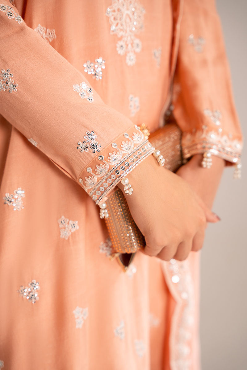 Cross Stitch | Luxury Pret | Muted Clay-3PC (Shirt, Trouser & Dupatta), image 4
