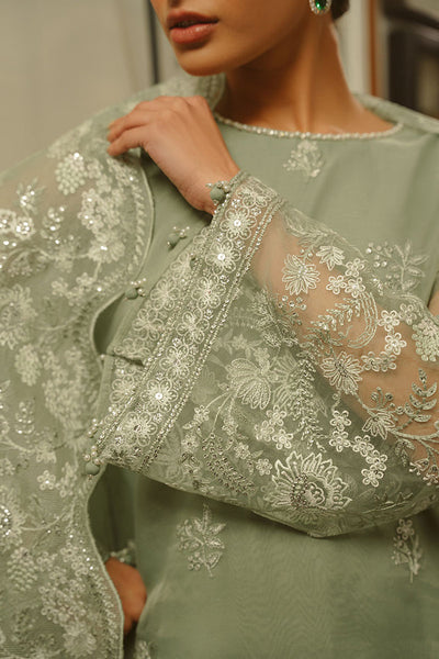 Cross Stitch | Luxe Atelier 25 | GREEN LILY -  Cross Stitch Ladies Clothes - Original Designer Dress - House of Maryam