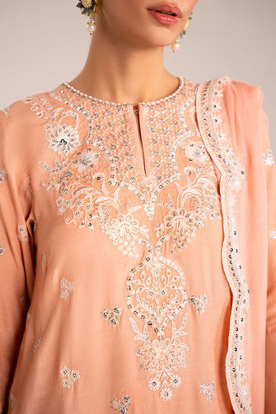 Cross Stitch | Luxury Pret | Muted Clay-3PC (Shirt, Trouser & Dupatta)