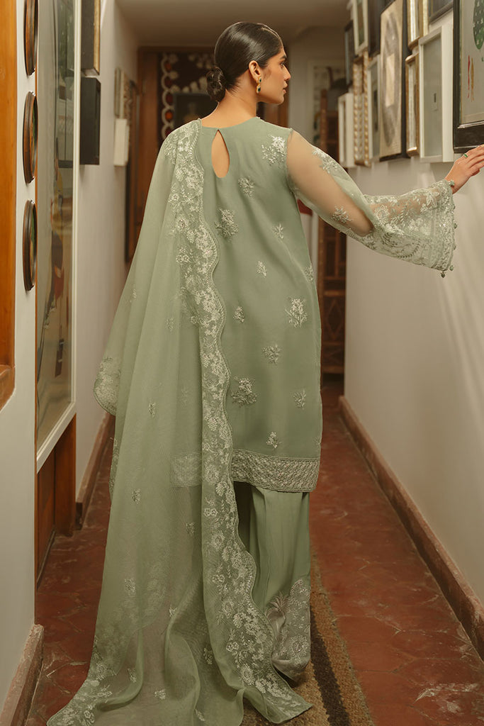 Cross Stitch | Luxe Atelier 25 | GREEN LILY -  Cross Stitch Ladies Clothes - Original Designer Dress - House of Maryam