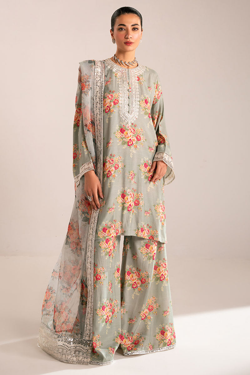 Cross Stitch | Luxury Pret | Grey Mist-3PC (Shirt, Trouser & Dupatta)-3