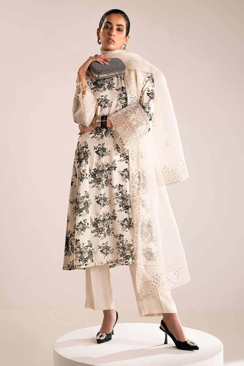 Cross Stitch | Luxury Pret | Obsidian Bloom-2PC (Shirt & Dupatta)