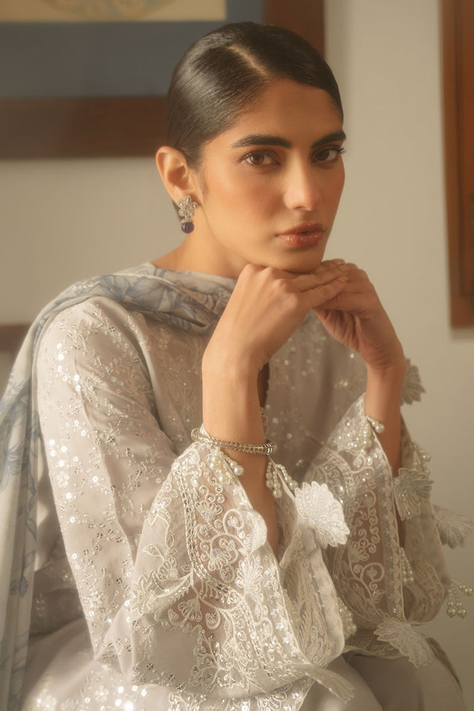 Cross Stitch | Luxe Atelier 25 | GRAY DAWN -  Cross Stitch Ladies Clothes - Original Designer Dress - House of Maryam
