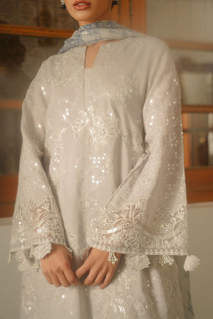 Cross Stitch | Luxe Atelier 25 | GRAY DAWN -  Cross Stitch Ladies Clothes - Original Designer Dress - House of Maryam