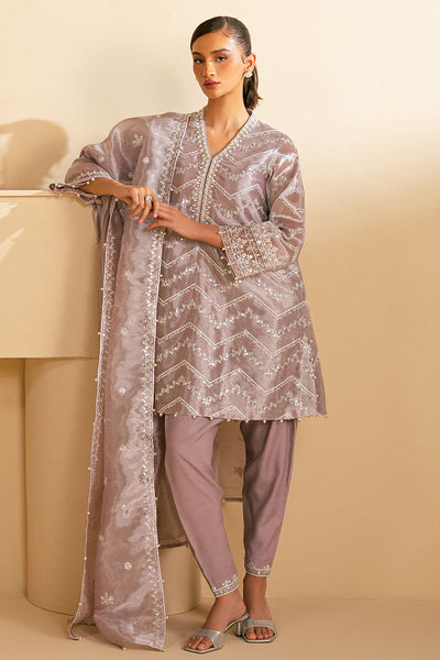 Cross Stitch | Luxury Pret | Lilac Haze-3PC (Shirt,Trouser & Dupatta)