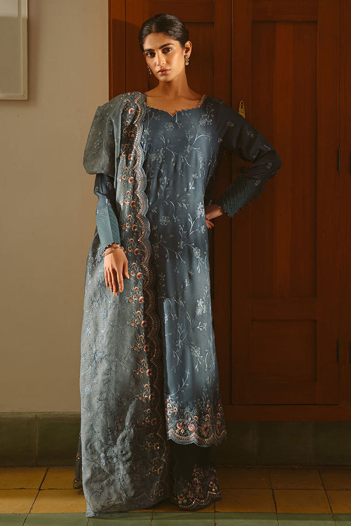 Cross Stitch | Luxe Atelier 25 | MAJESTIC TEAL -  CROS Ladies Clothes - Original Designer Dress - House of Maryam