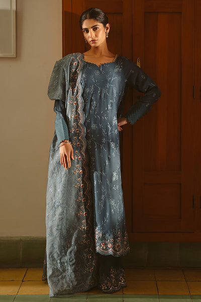 Cross Stitch | Luxe Atelier 25 | MAJESTIC TEAL -  CROS Ladies Clothes - Original Designer Dress - House of Maryam