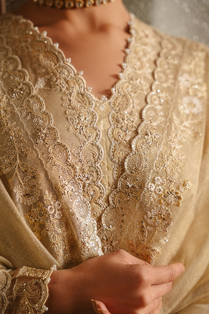 Cross Stitch | Luxe Atelier 25 | GOLDEN AURA -  Cross Stitch Ladies Clothes - Original Designer Dress - House of Maryam