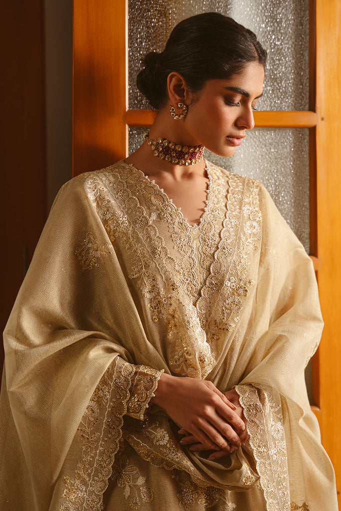 Cross Stitch | Luxe Atelier 25 | GOLDEN AURA -  Cross Stitch Ladies Clothes - Original Designer Dress - House of Maryam