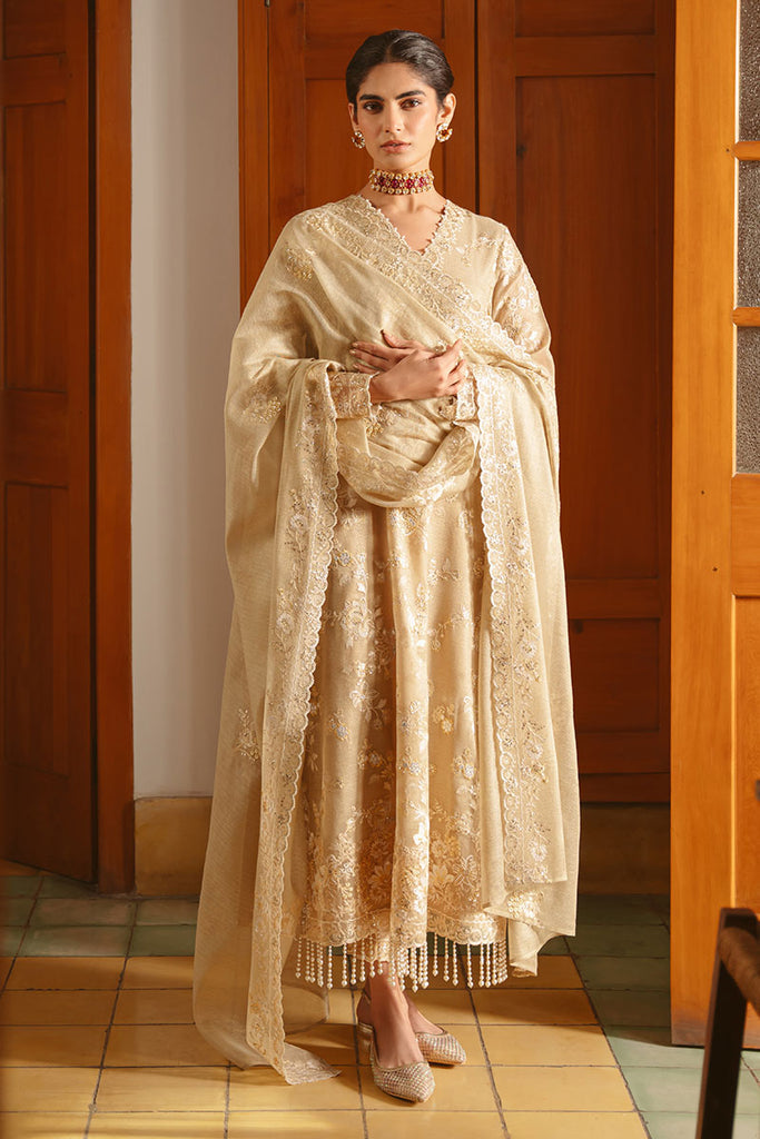 Cross Stitch | Luxe Atelier 25 | GOLDEN AURA -  Cross Stitch Ladies Clothes - Original Designer Dress - House of Maryam