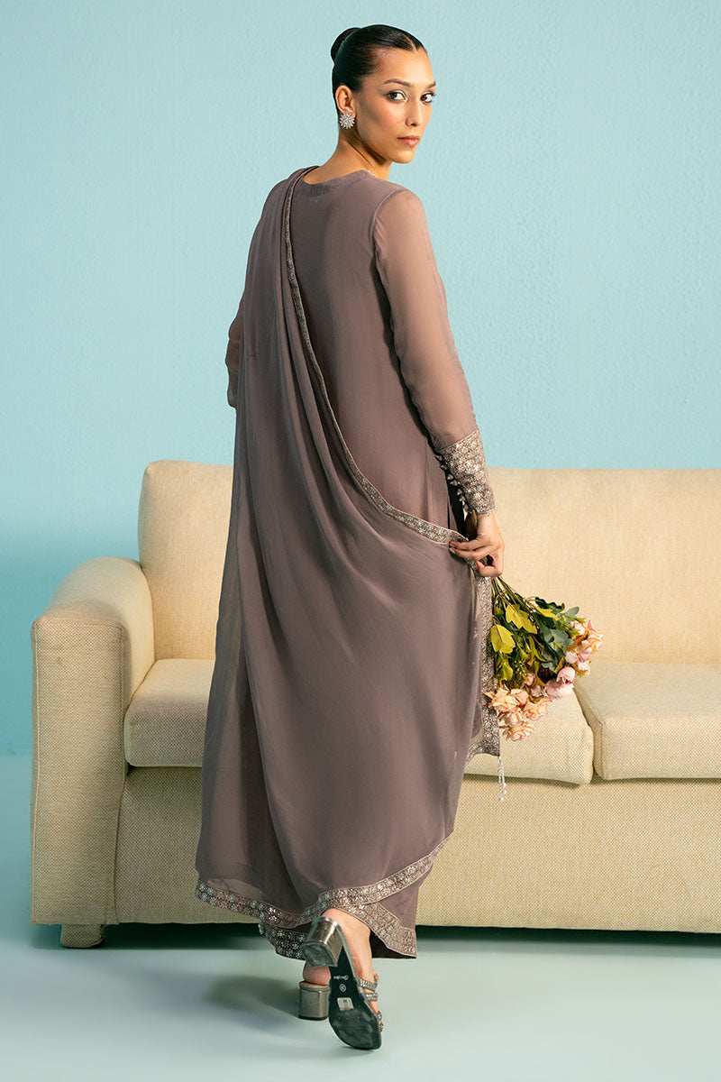 Cross Stitch | Luxury Pret | Scintillate Haze-3PC (Shirt, Trouser & Dupatta)-5