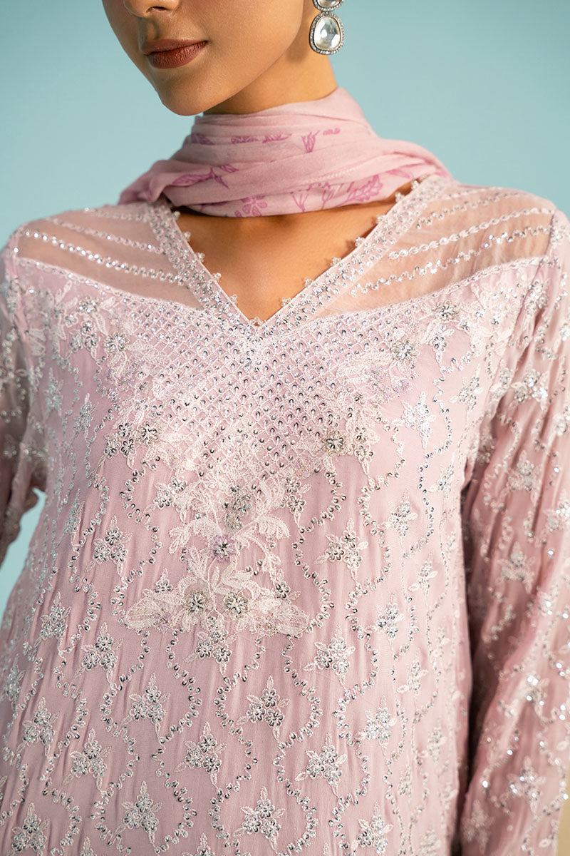 Cross Stitch | Luxury Pret | Lavender Bling-3PC (Shirt, Trouser & Dupatta), image 4