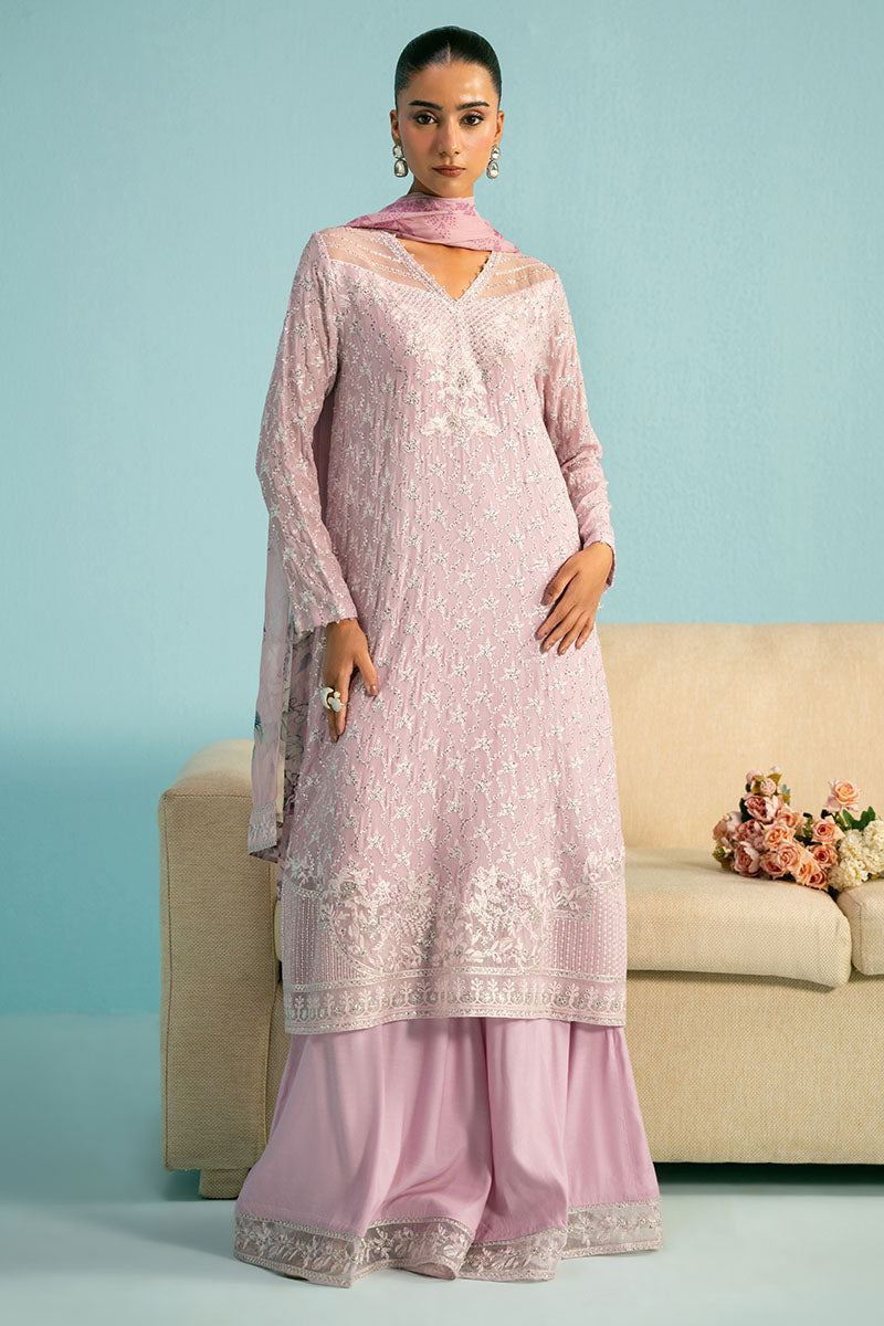 Cross Stitch | Luxury Pret | Lavender Bling-3PC (Shirt, Trouser & Dupatta)