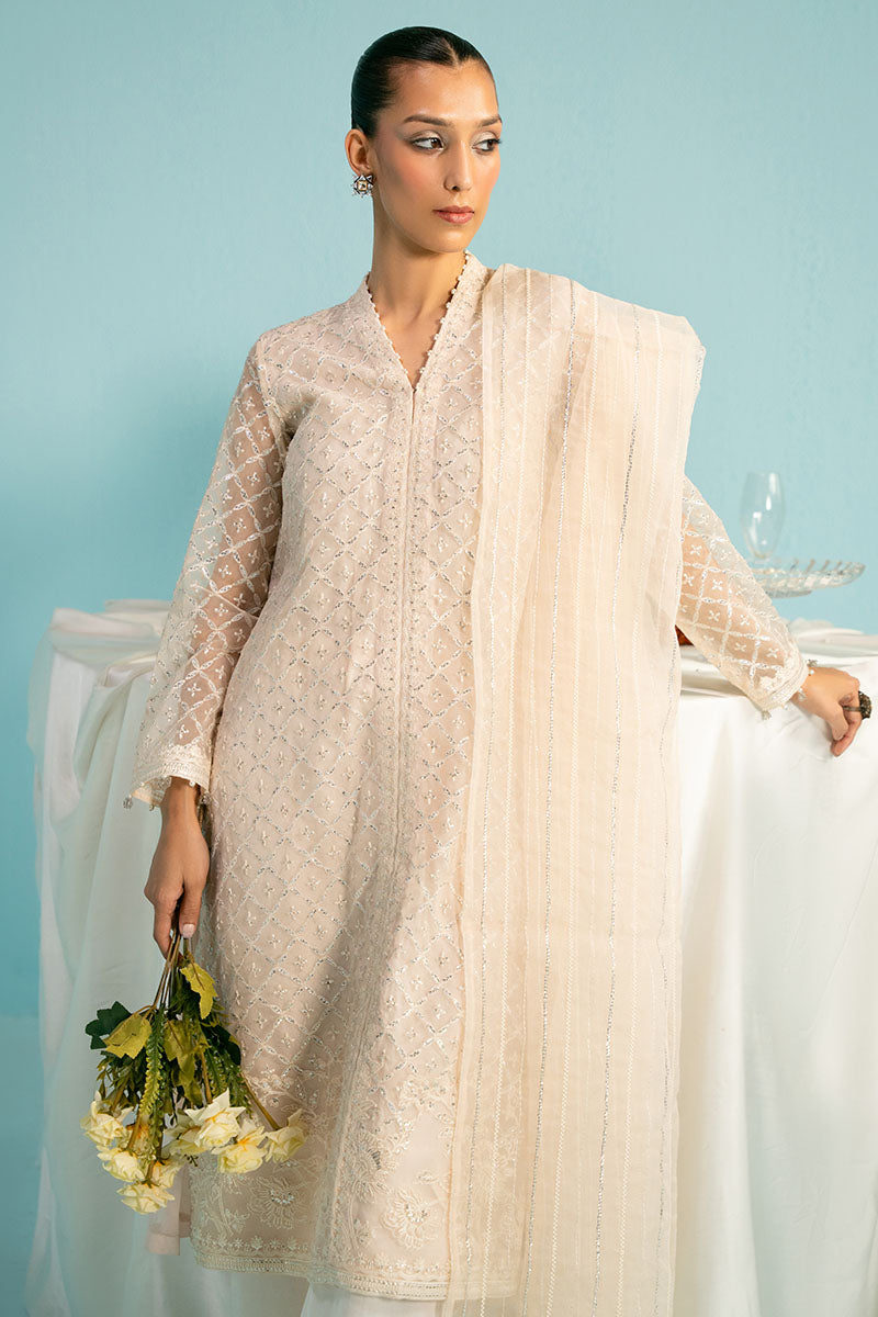 Cross Stitch | Luxury Pret | Misty Pink-2PC (Shirt & Dupatta)