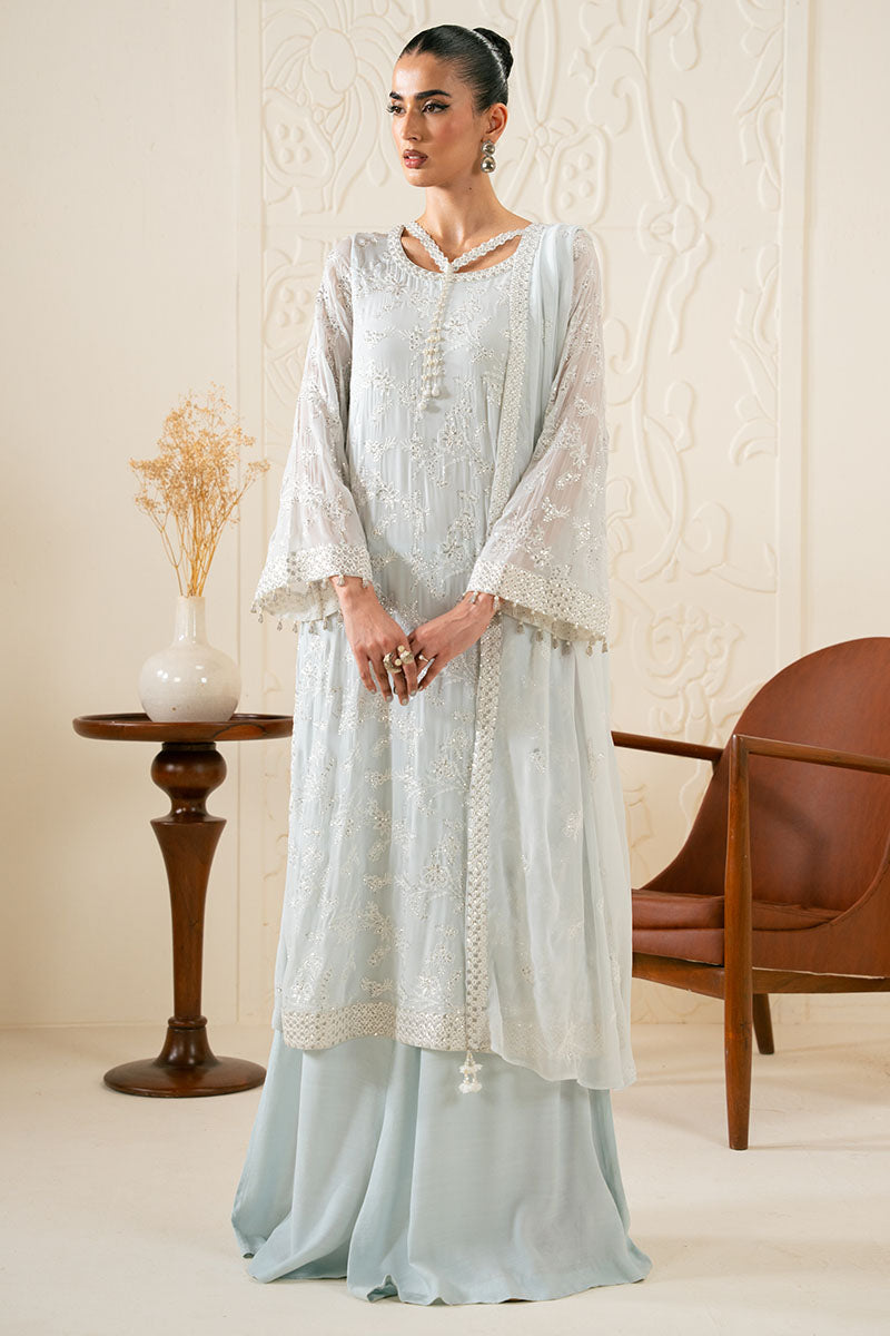 Cross Stitch | Luxury Pret | Aqua Dream-3PC (Shirt, Trouser & Dupatta)
