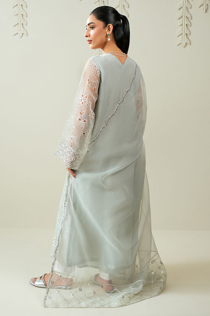 Cross Stitch | Luxury Pret | Dazzling Aqua -2PC (Shirt & Dupatta), image 6