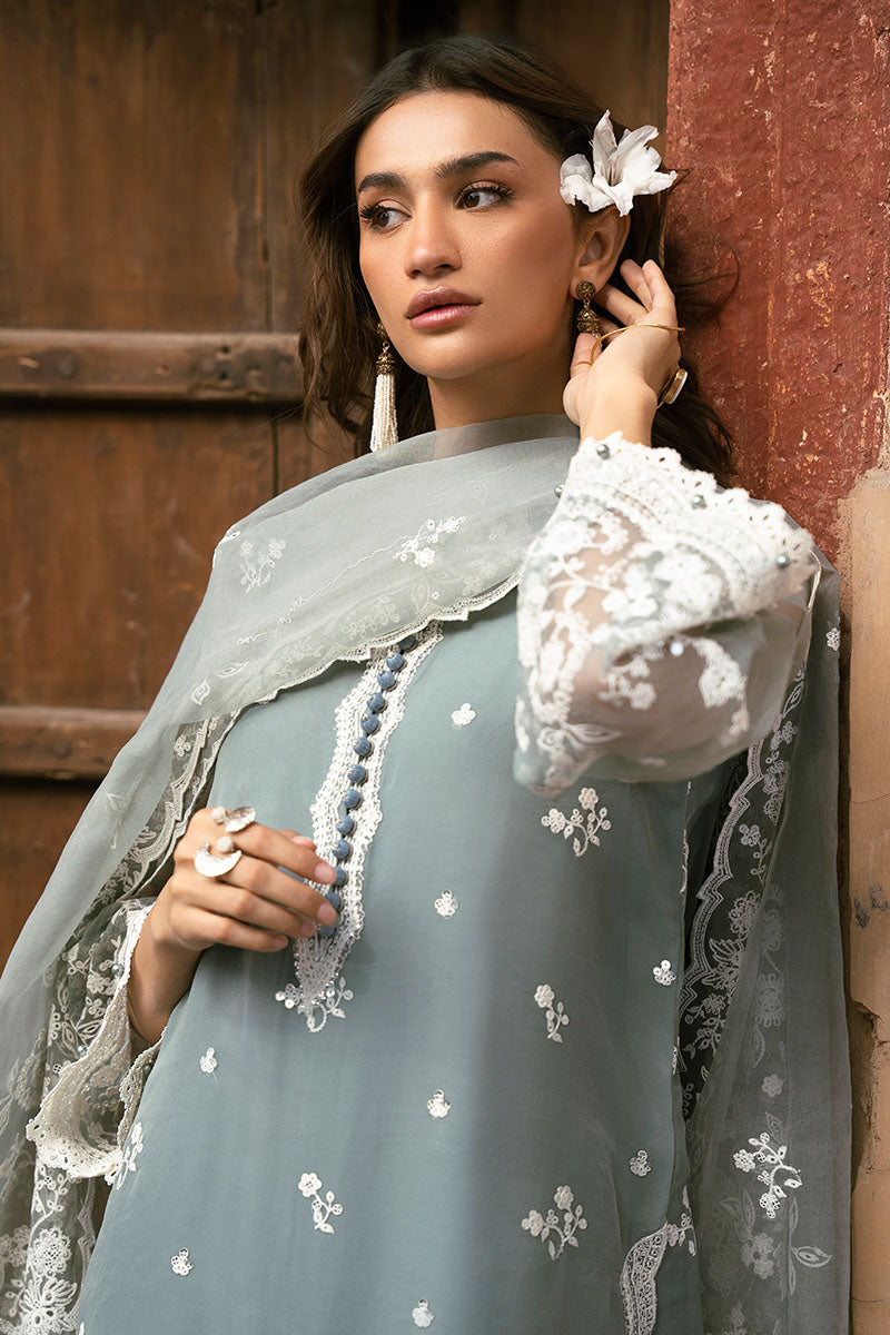Cross Stitch | Luxury Pret | Seafoam Breeze-3PC (Shirt, Trouser & Dupatta)-5