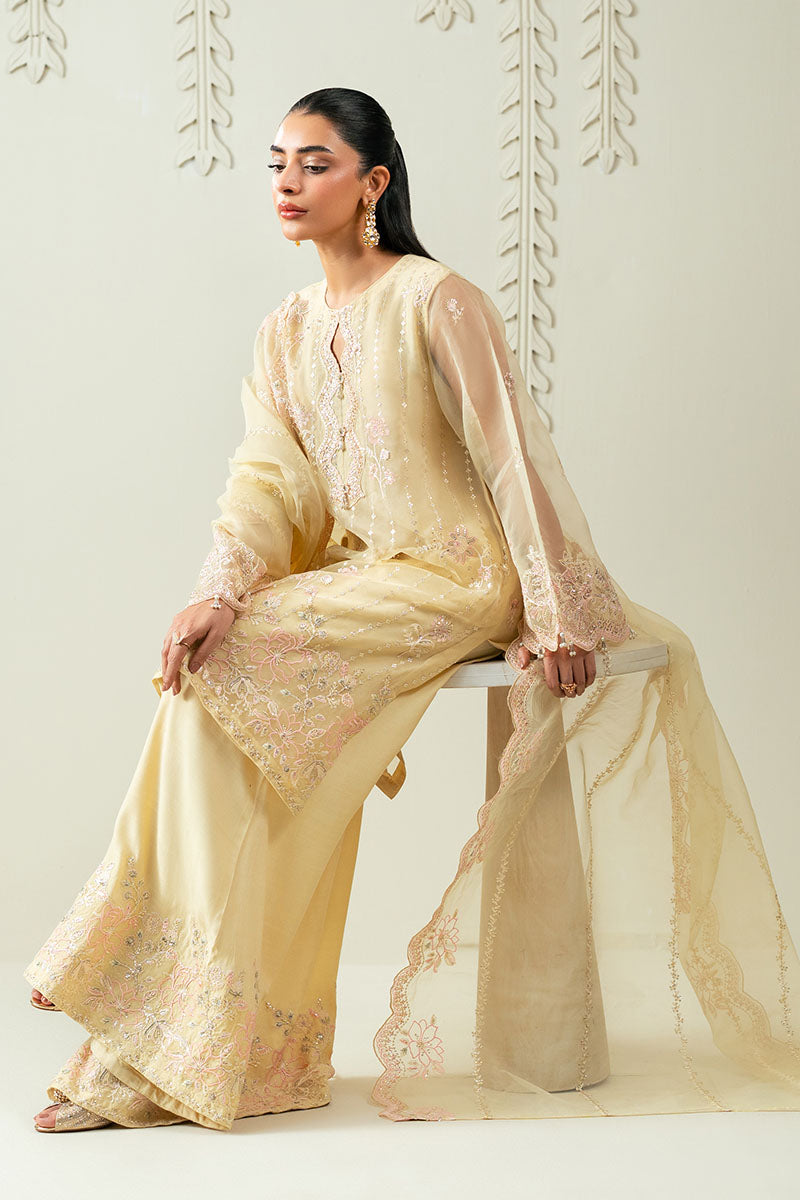Cross Stitch | Luxury Pret | Rosette Glow -3PC (Shirt, Trouser & Dupatta)-4