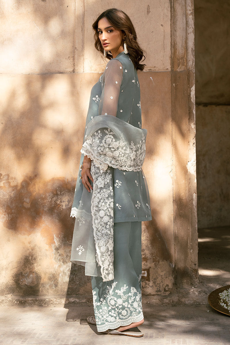 Cross Stitch | Luxury Pret | Seafoam Breeze-3PC (Shirt, Trouser & Dupatta)-6