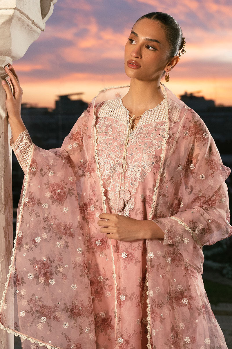 Cross Stitch | Luxury Pret | Carnation-2PC (Shirt & Dupatta)-1